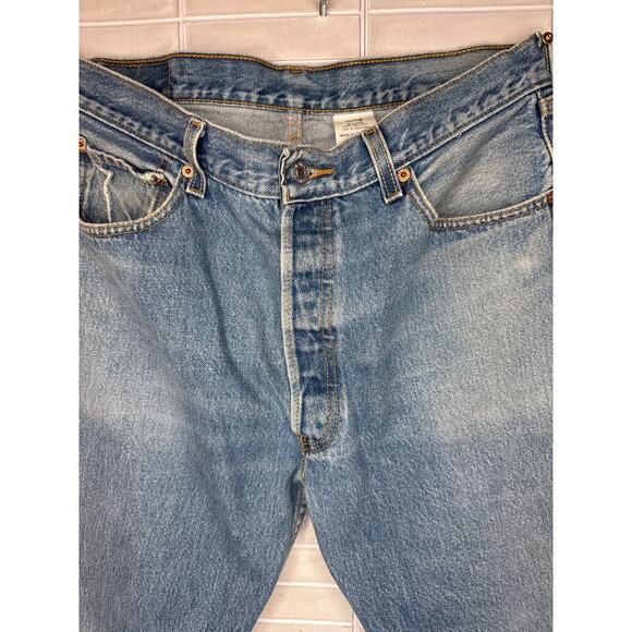 Levi’s 501 xx Jeans Men’s 35x38 Blue 501 XX Vintage 90s Button Fly 100% cotton - Picture 2 of 14